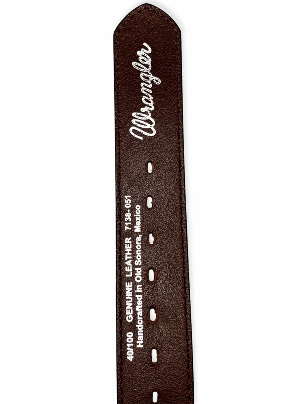 Wrangler Men’s Brown Genuine Leather Western Belt Size 40